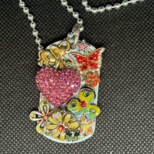 Flowers and abstract Art tag