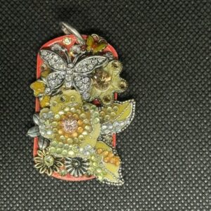 Flowers and abstract Art tag