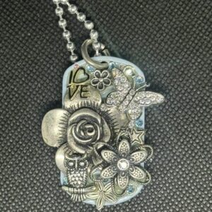 Flowers and abstract Art tag