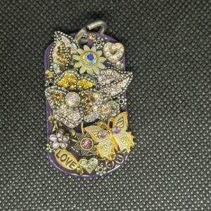 Flowers and abstract Art tag