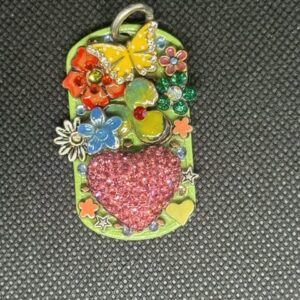 Flowers and abstract Art tag