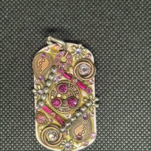 Flowers and abstract Art Tag