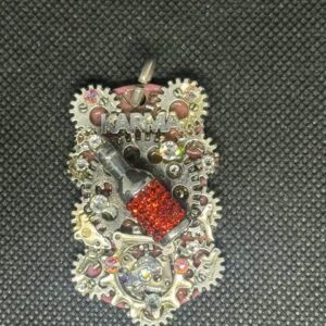 Flowers and abstract Art Tag